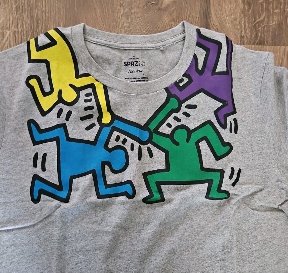 Grey Uniqlo SPRZNY Keith Haring T-Shirt MoMa Special Edition Size L gallery