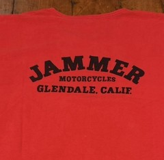 Vtg Jammer Cycle Productions Single Stitch Red Glendale Ca Shirt See Measurement