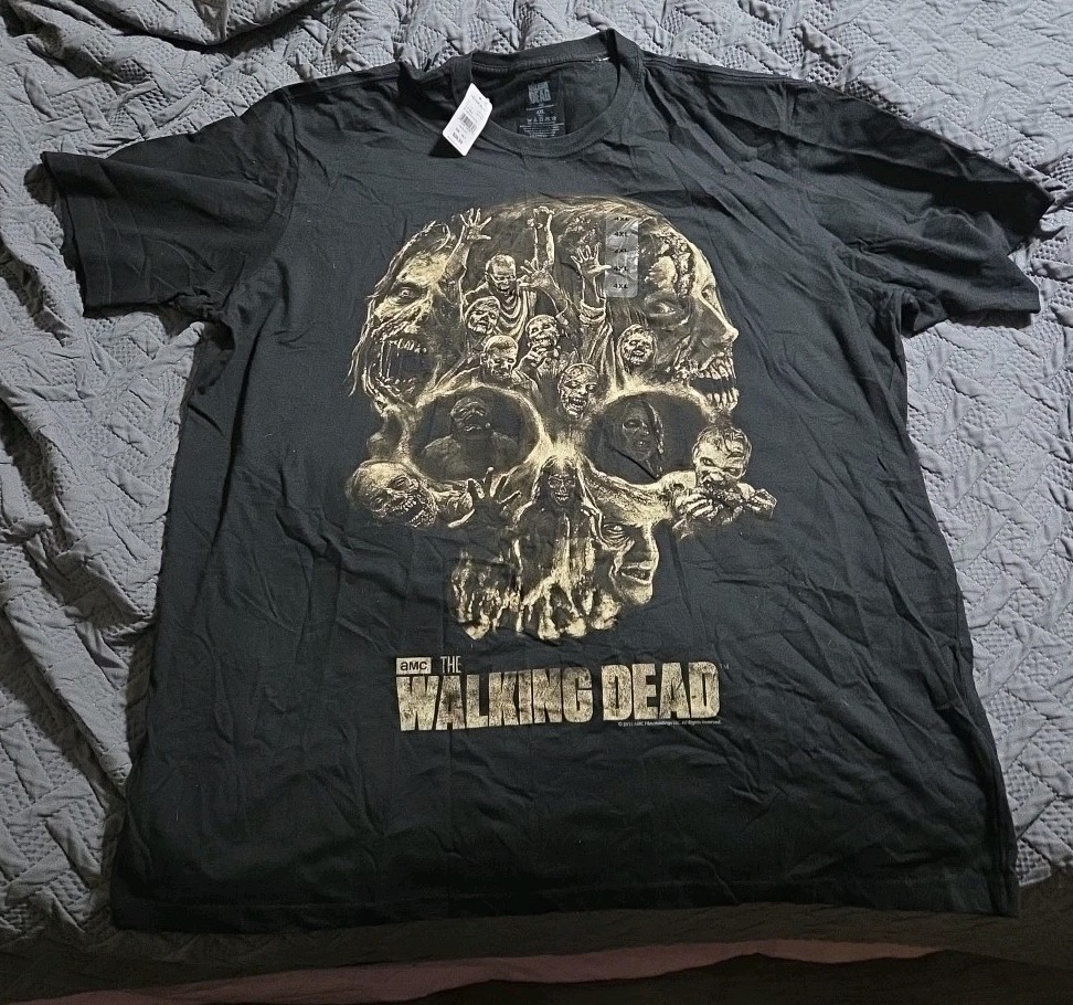 The Walking Dead Tee Black Men’s 4xl AMC TV Show 2013 Horror Zombie Series