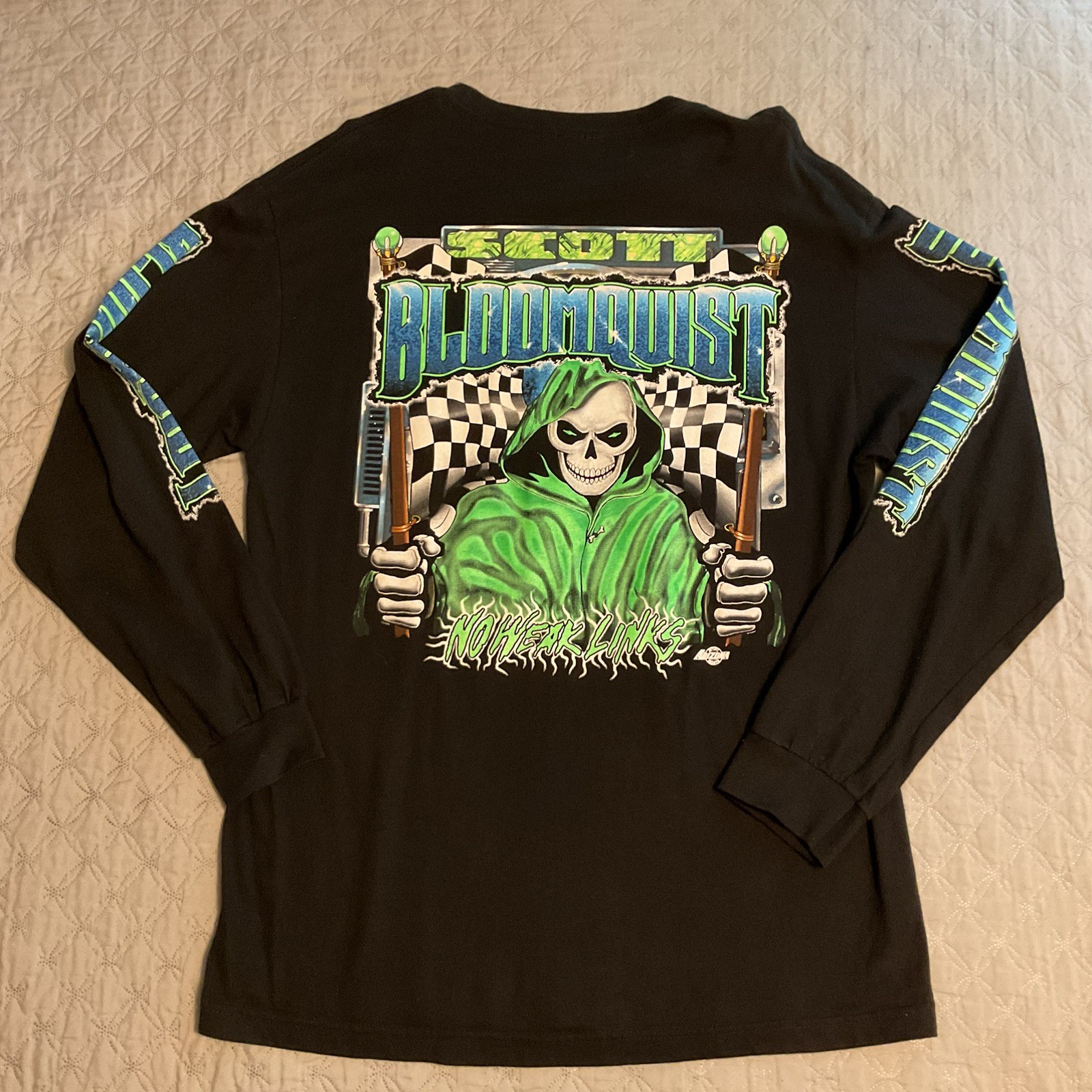 Scott Bloomquist Dirt Track Racing Long Sleeve Shirt No Weak Links L No Tag gallery
