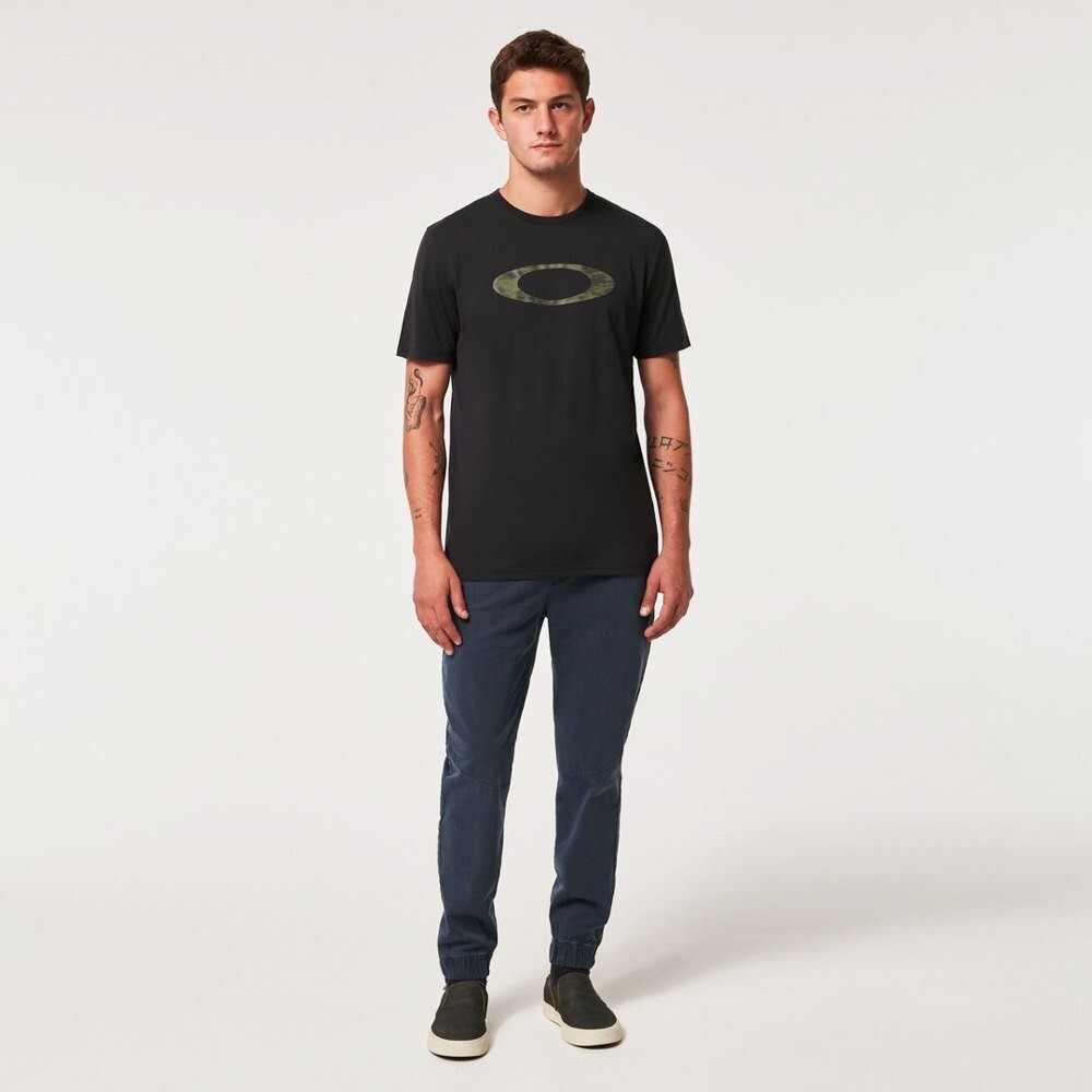Oakley O-Bold Ellipse Tee Short Sleeve T-Shirt Black/Brush Tiger Green Large New gallery