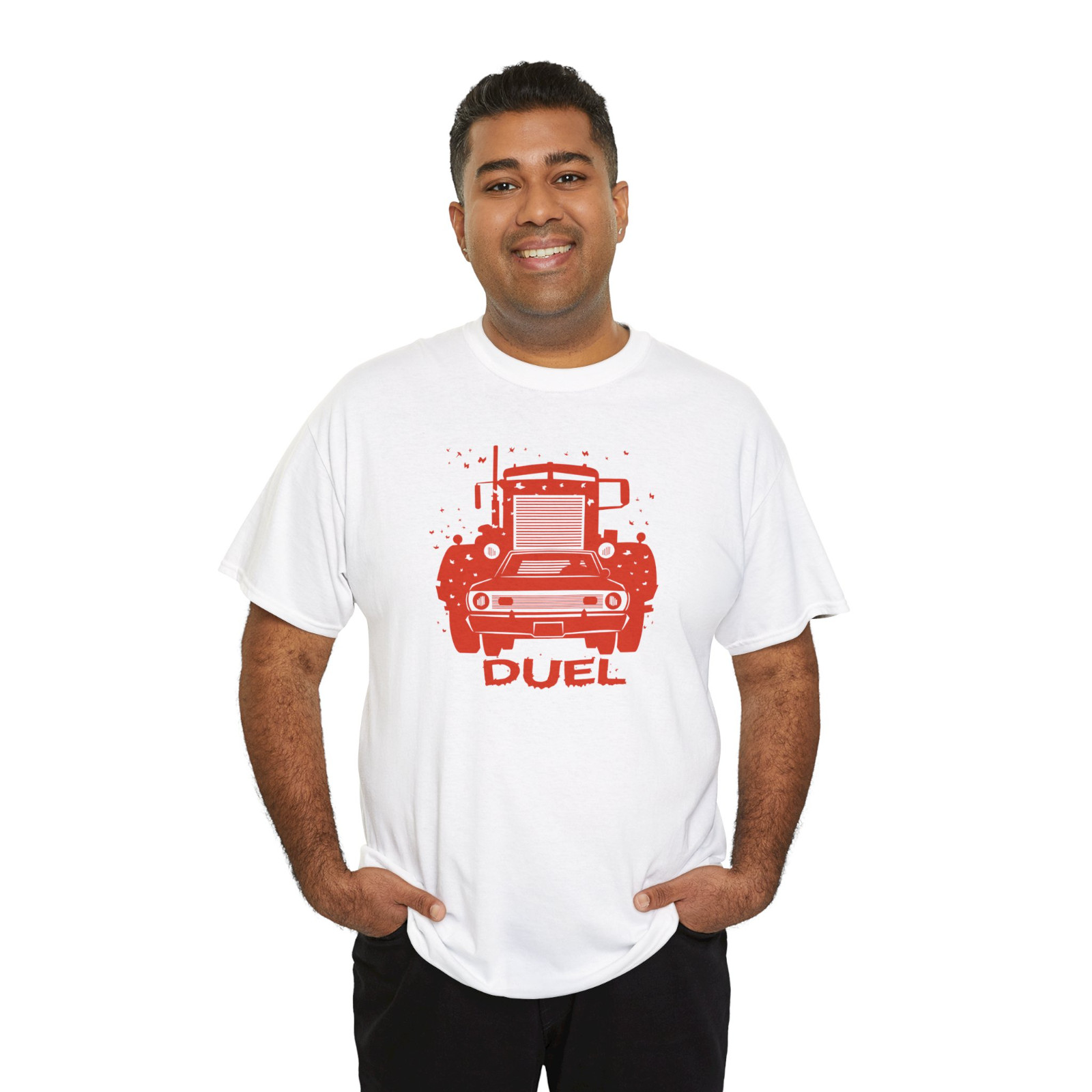 Road Duel T-Shirt, Car vs Killer Truck Vintage Road Chase Tee for Cult Film Fans gallery