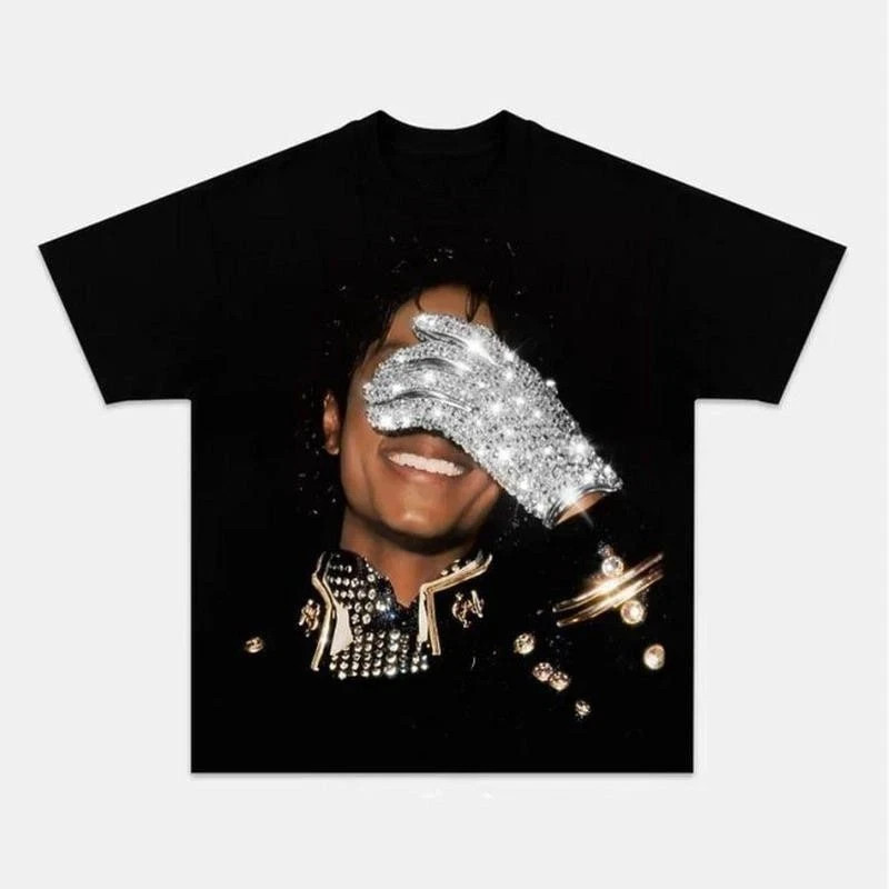 Michael Jackson Glove Graphic Tee, Music MJ King of Pop T-Shirt,Trendy Best Gift gallery