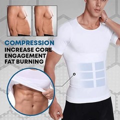 Men Slimming Body Shaper Posture Corrector Vest Tummy Compression T-Shirt Tops