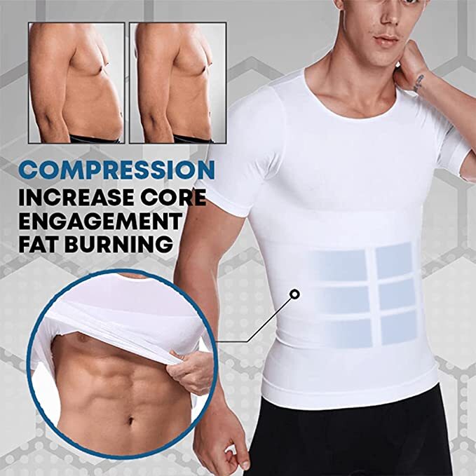 Men Slimming Body Shaper Posture Corrector Vest Tummy Compression T-Shirt Tops gallery