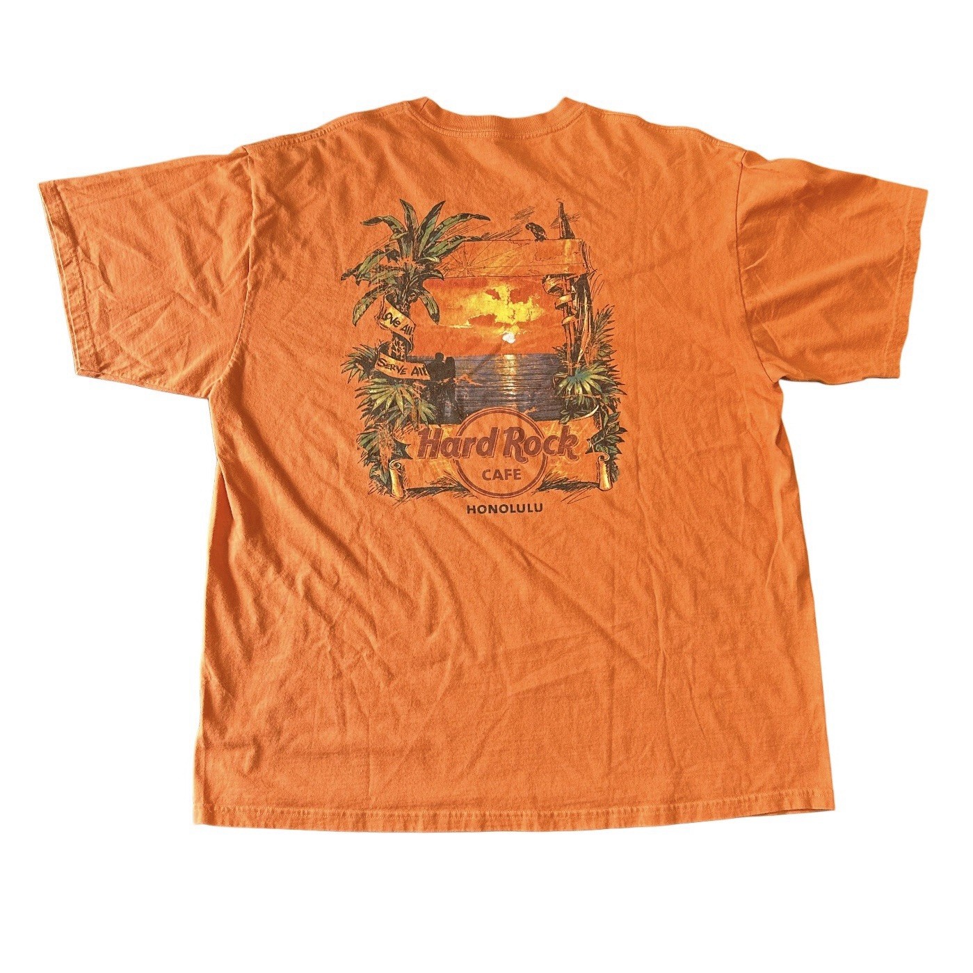 Hard Rock Cafe Honolulu T-shirt Men’s 2XL Tropical Sunset Graphic Print 2 Sides gallery