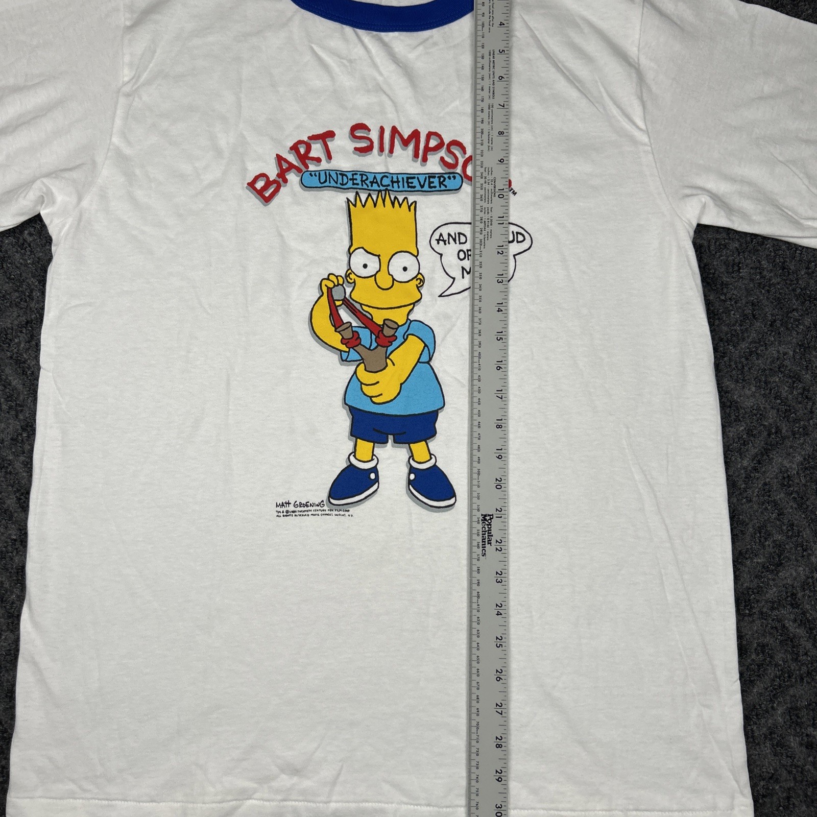 Vintage Bart Simpson Underachiever T Shirt Men’s XL Graphic Print Single gallery