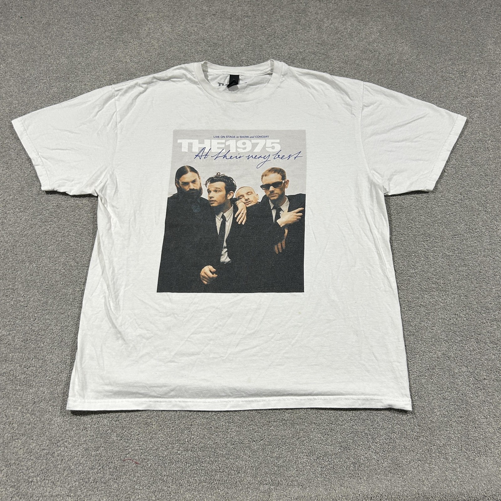 The 1975 T Shirt Mens XL White At Their Very Best Tour Band Graphic Tee Music