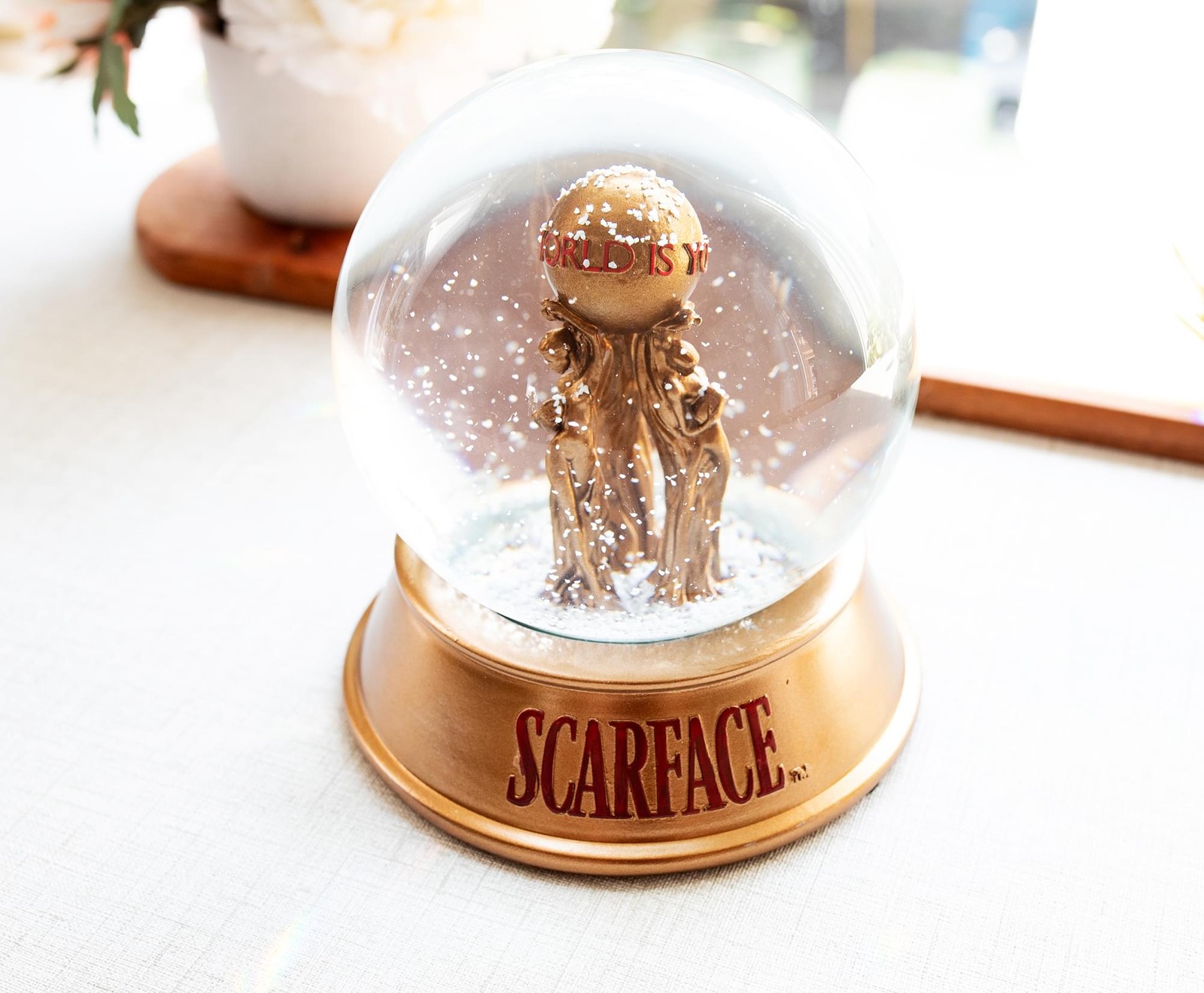 Scarface "The World Is Yours" Snow Globe | 6 Inches Tall gallery