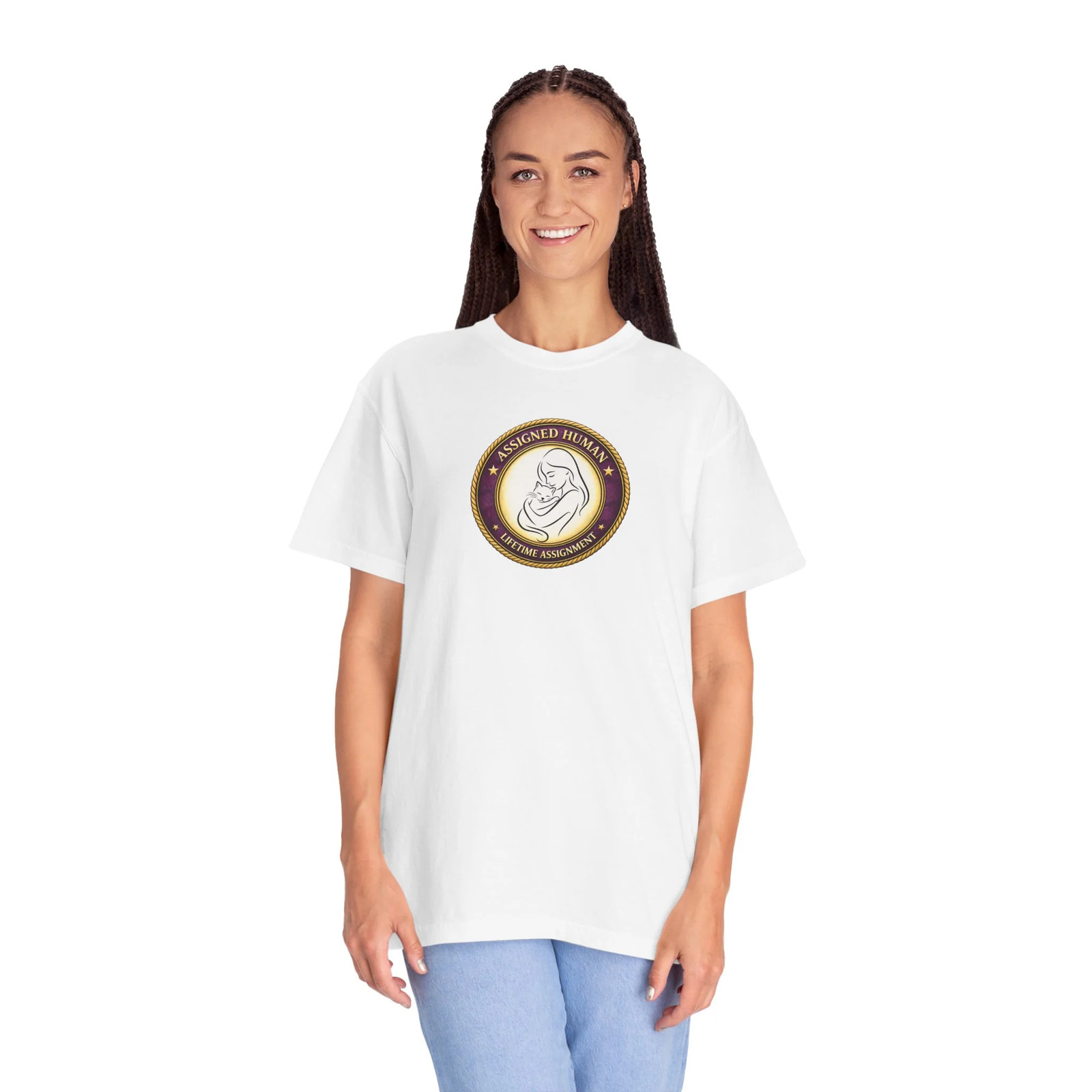 Assigned Human Lifetime Assignment T Shirt Funny Cat Lover Seal Unisex Tee gallery