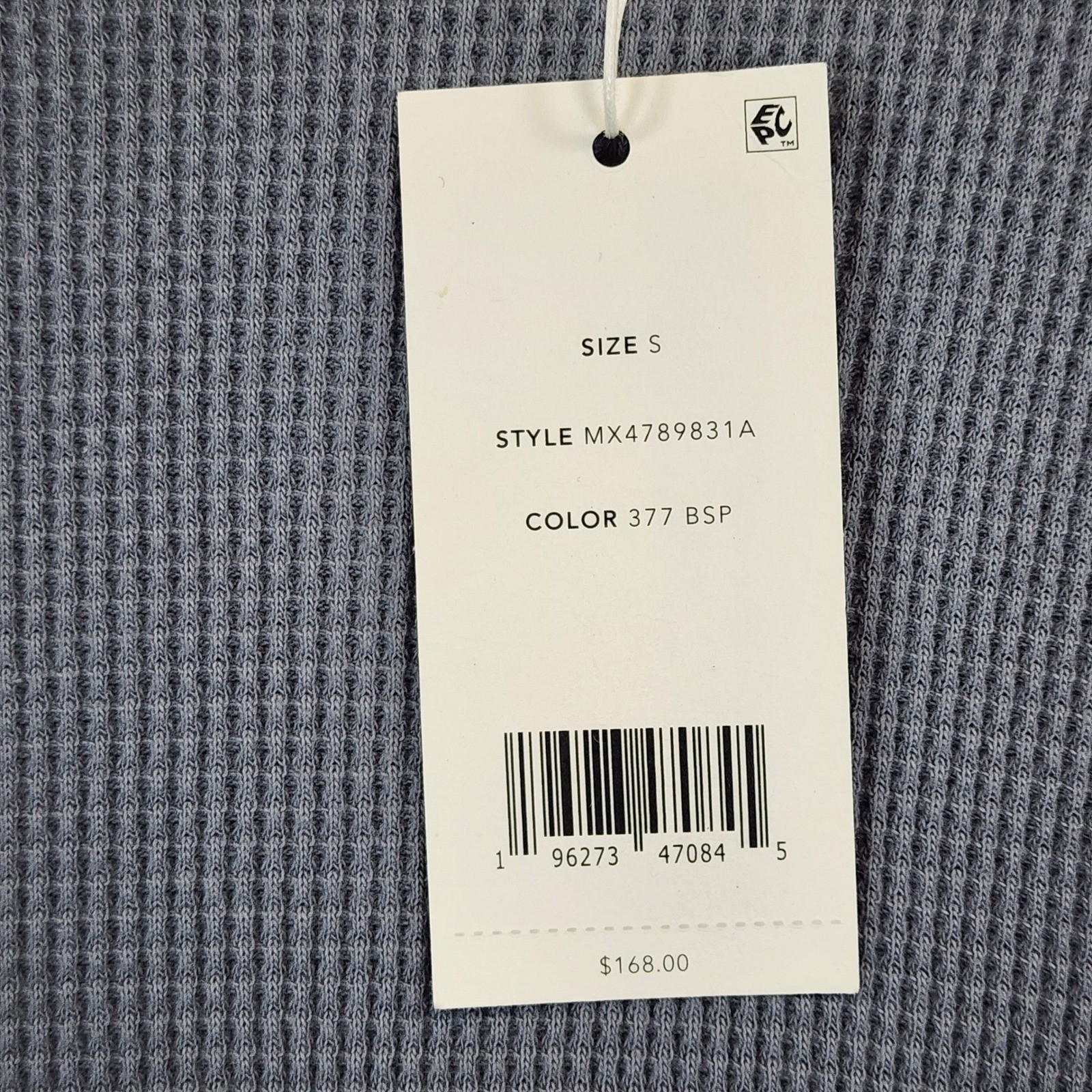 Vince Men's Quiet Luxury Minimalist Waffle Thermal Sweatshirt Size S NWT gallery
