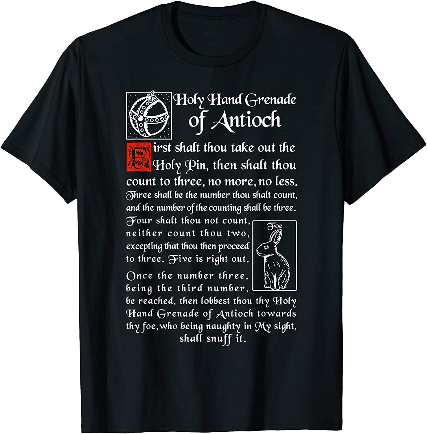 NEW LIMITED The Holy Hand Grenade of Antioch Weapon Gift T-Shirt – MADE IN USA