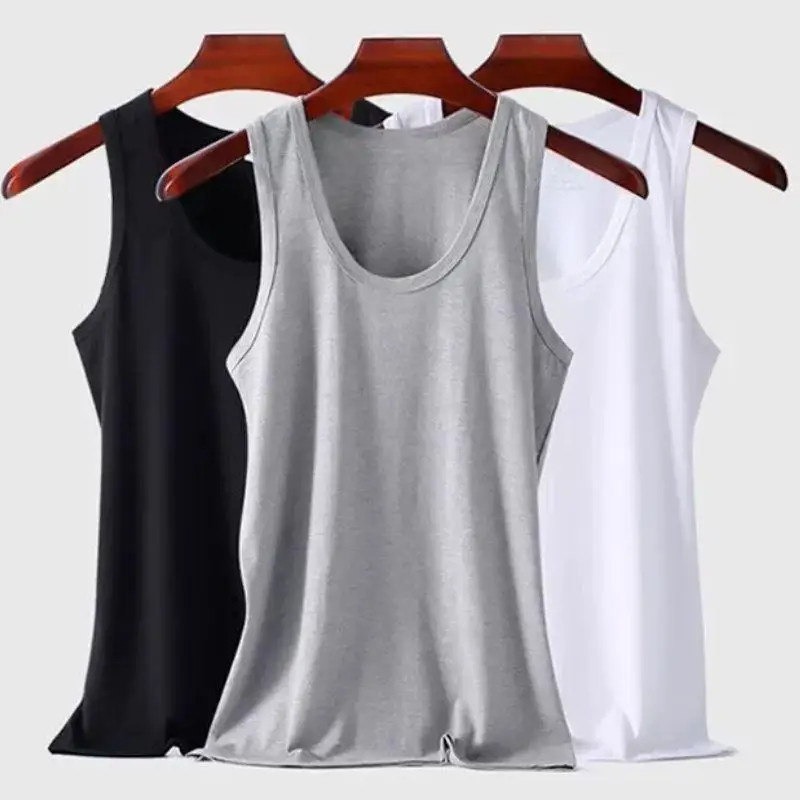 Hot Summer Male tank top Women Basic Elastic Tank Pure Cotton Sleeveless gallery