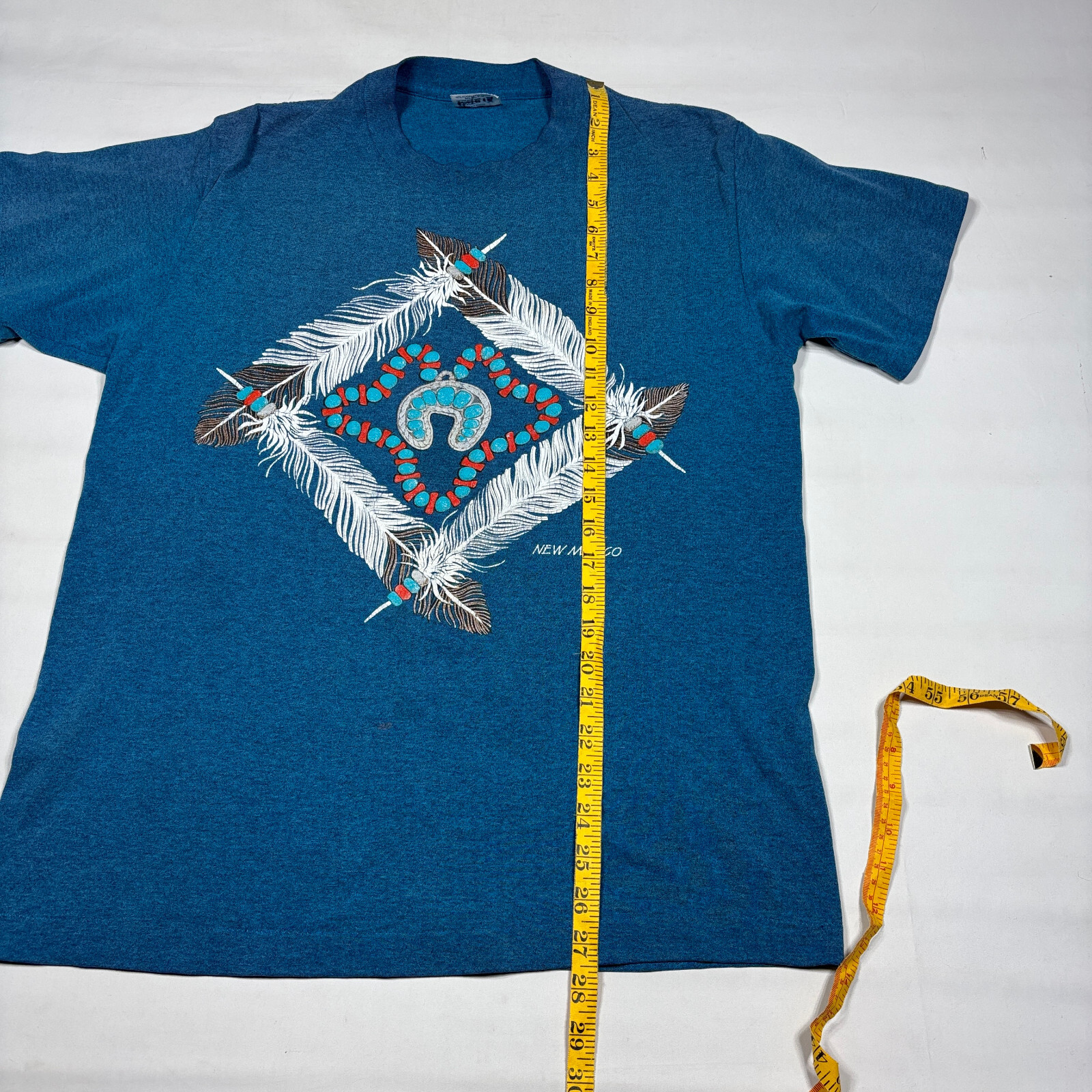 VTG 80s TeeJays Hef-T Single Stitch New Mexico Southwestern Graphic T-Shirt L gallery
