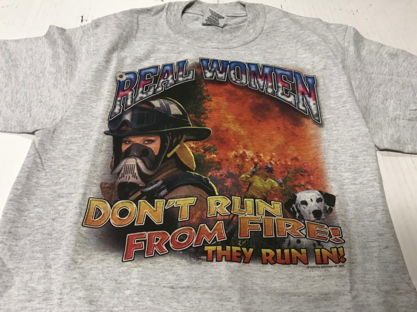 Jerzees - Real Women Don't Run - Short Sleeve Tee - Gray - Men's Size Small gallery