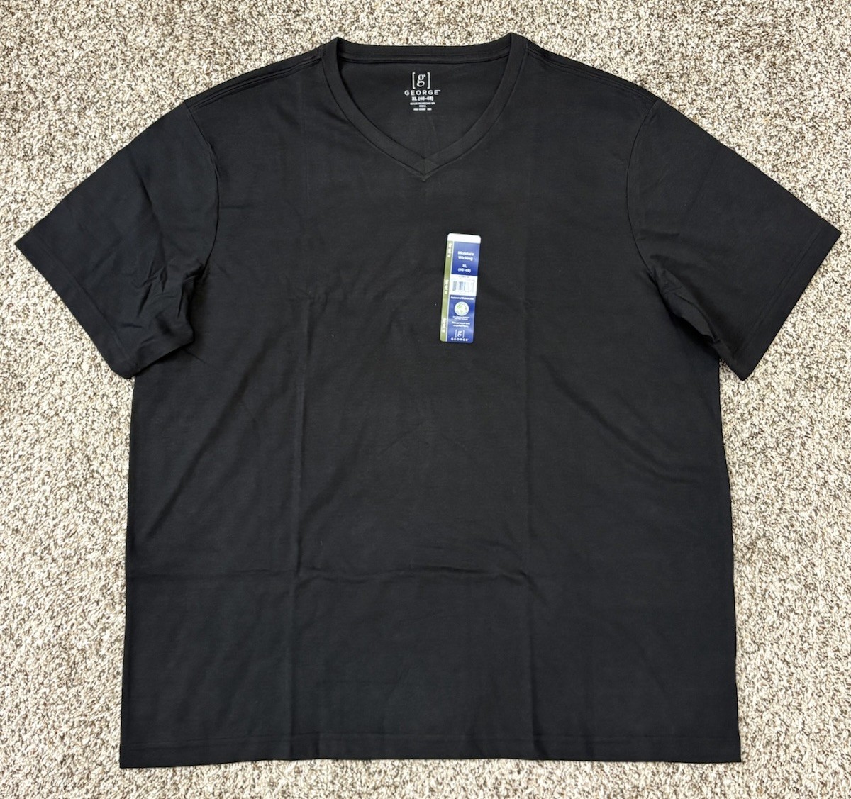 New George 3-PACK Men’s V-Neck T-shirt Tee Moisture Wicking Size 46-48 XL (G7) gallery