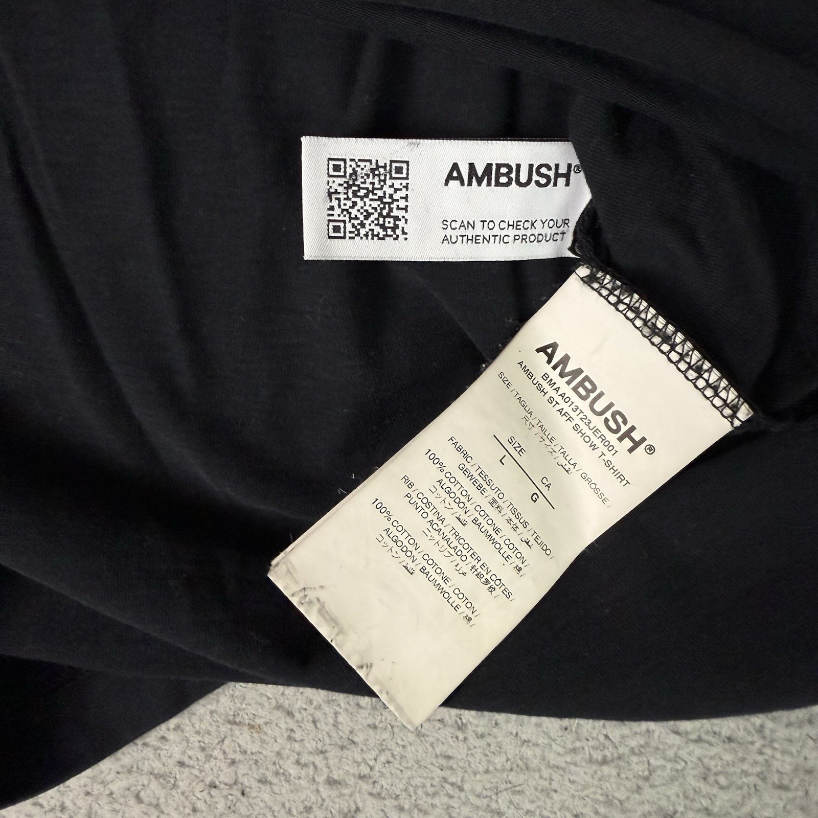 Ambush T Shirt Adult Large Black Staff Show Tokyo Distressed Rare Tee Exclusive gallery