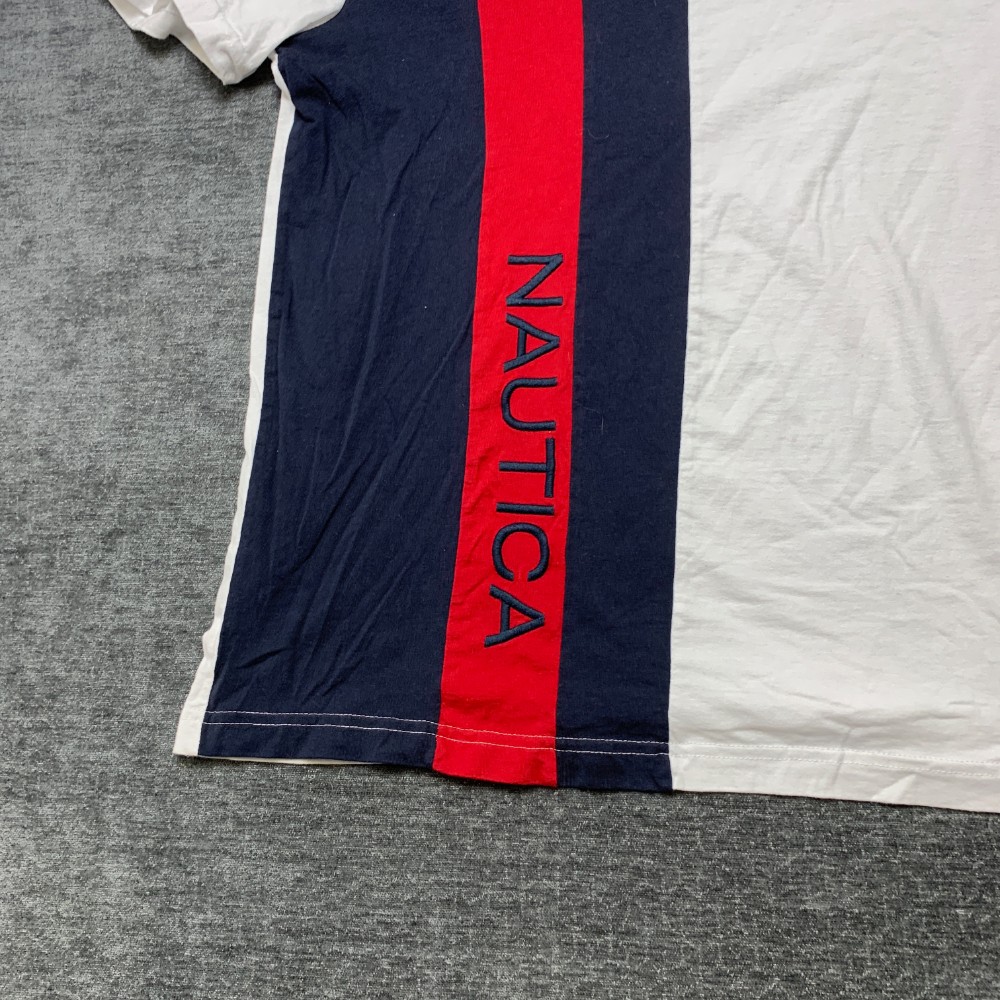 Nautica T Shirt Mens Large Multicolor Colorblock Cotton Spellout Logo Streetwear gallery