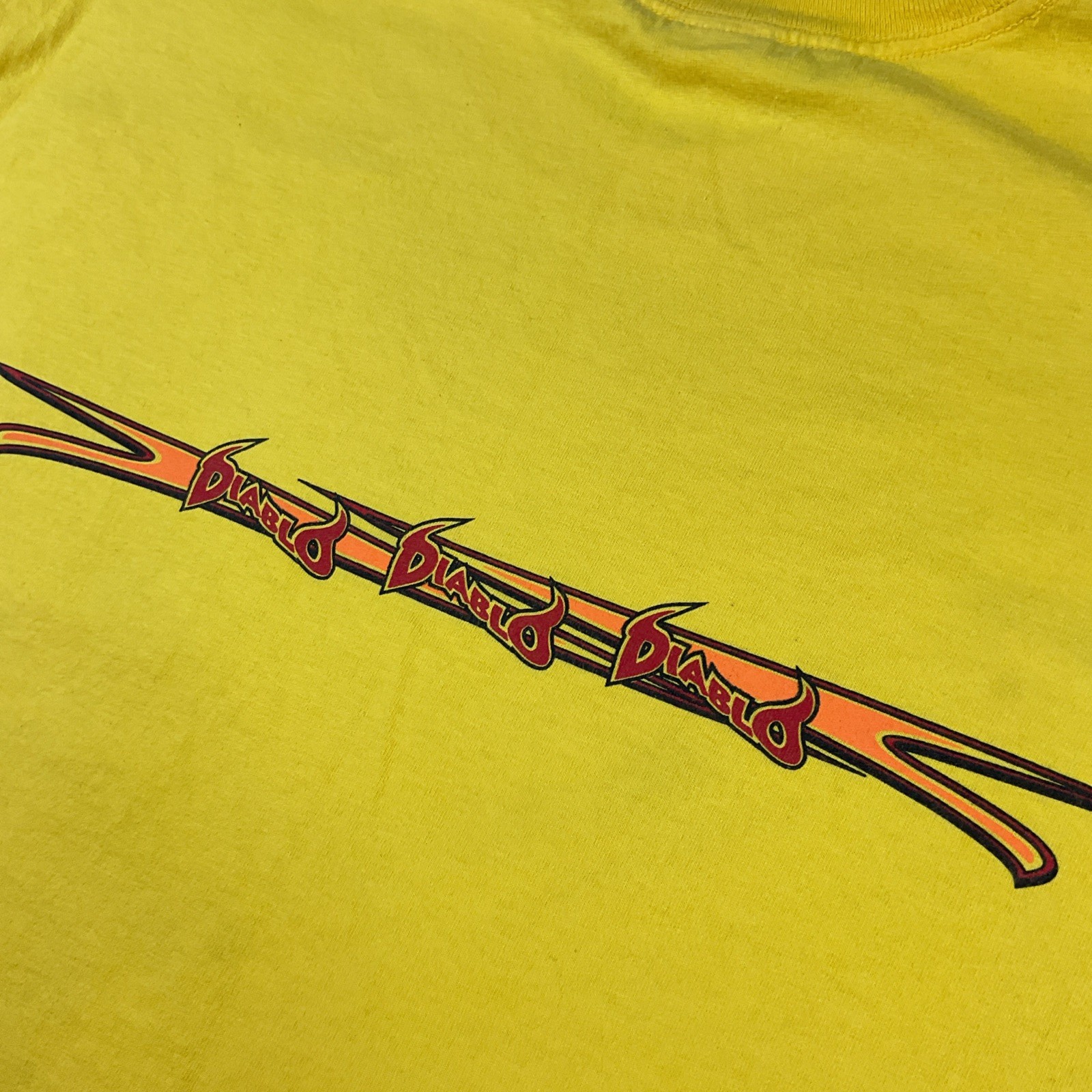 Vintage Diablo Paintball T-Shirt Men Sz XL Y2K Graphic Crew Yellow Short Sleeve gallery