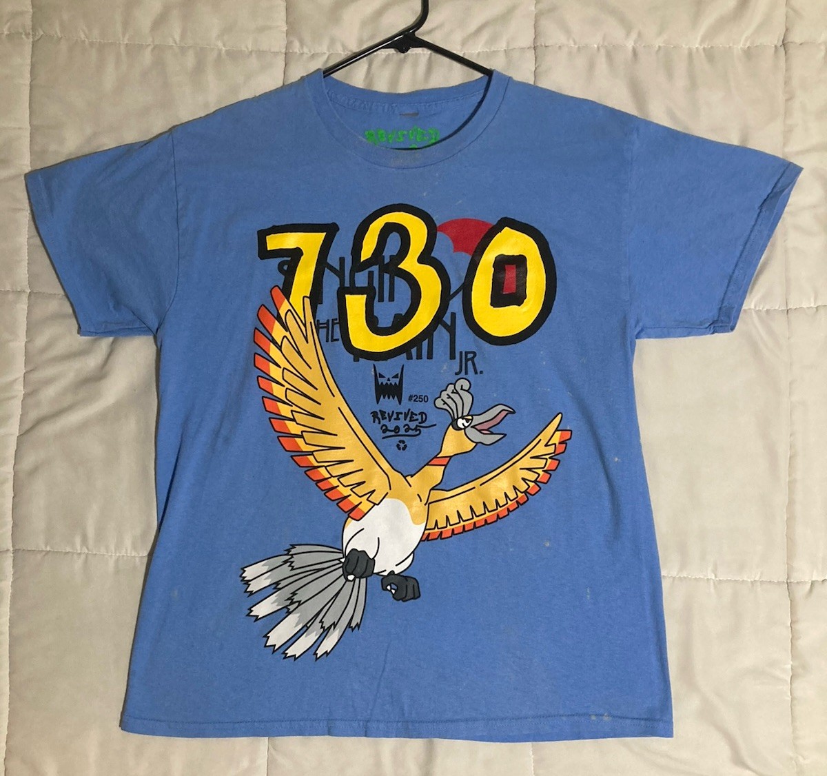 Asspizza x Pokemon Gen2 x 730 Printing Revived Shiny Ho-Oh T-shirt Sz M 20x28 gallery