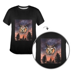Graphic Tees Animals Nature Fantasy Goth Men Women Kids Family Black T-Shirts