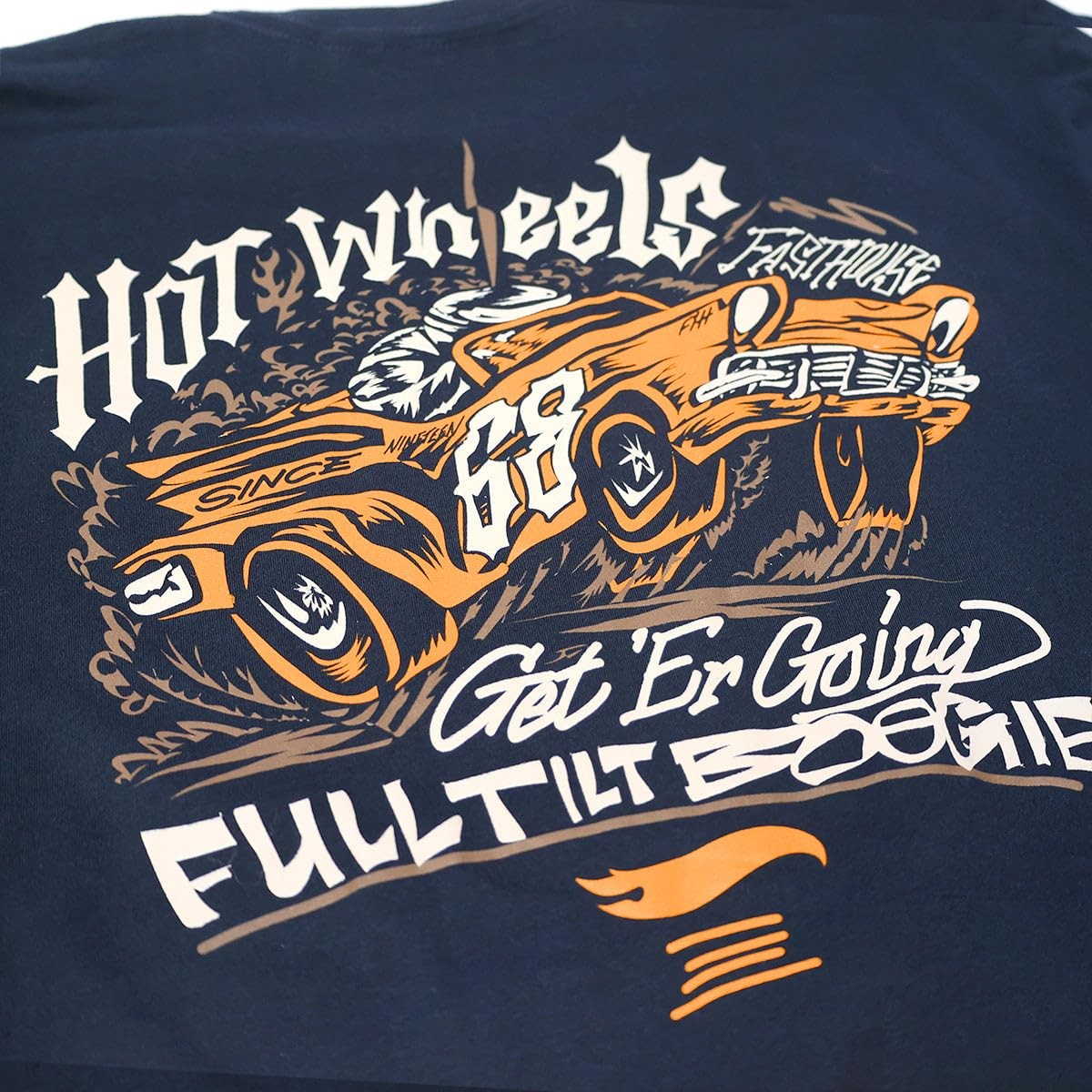 FASTHOUSE Hot Wheels Full Tilt Midweight Short Sleeve Tee (Navy, Medium) gallery