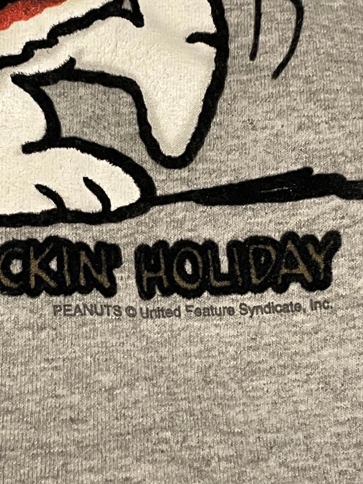 Peanuts Snoopy Woodstock Guitar Xmas Shirt Large Have a Rockin Holiday Sz XL gallery