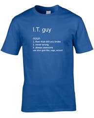 IT Guy Definition Mens T-Shirt Gift Idea Computer PC Tech Engineer Cool Birthday