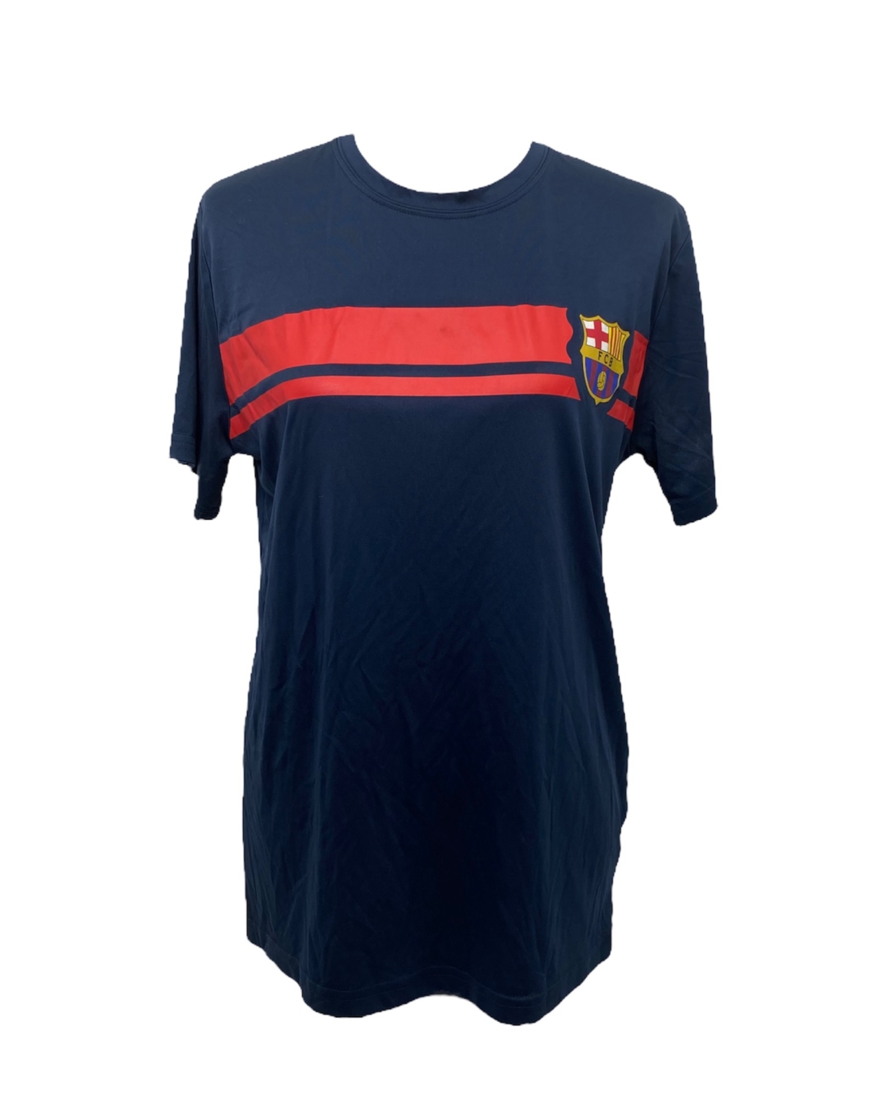 FC Barcelona Men’s Medium Soccer Shirt Blue Short Sleeve Crew Neck
