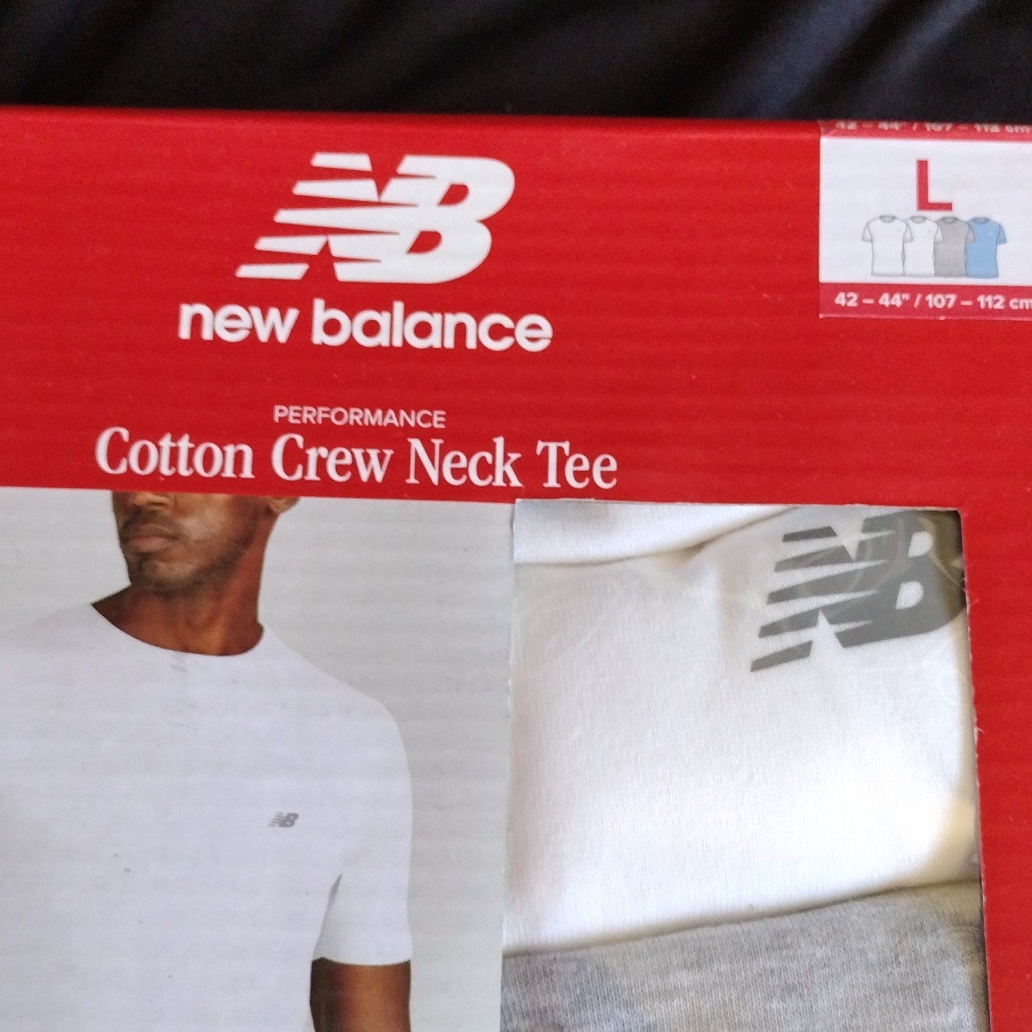 New Mens New Balance 4 Pack Cotton Crew Neck T-Shirts. Size Large gallery