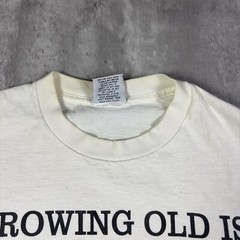 Vintage 90s Growing up is optional Funny Quote Humor T Shirt Mens size L