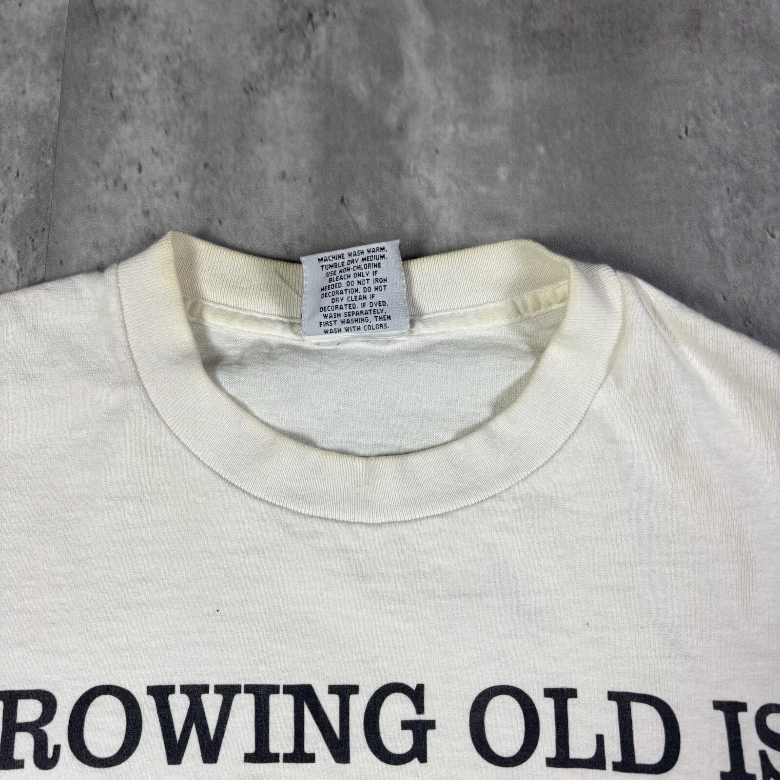 Vintage 90s Growing up is optional Funny Quote Humor T Shirt Mens size L gallery