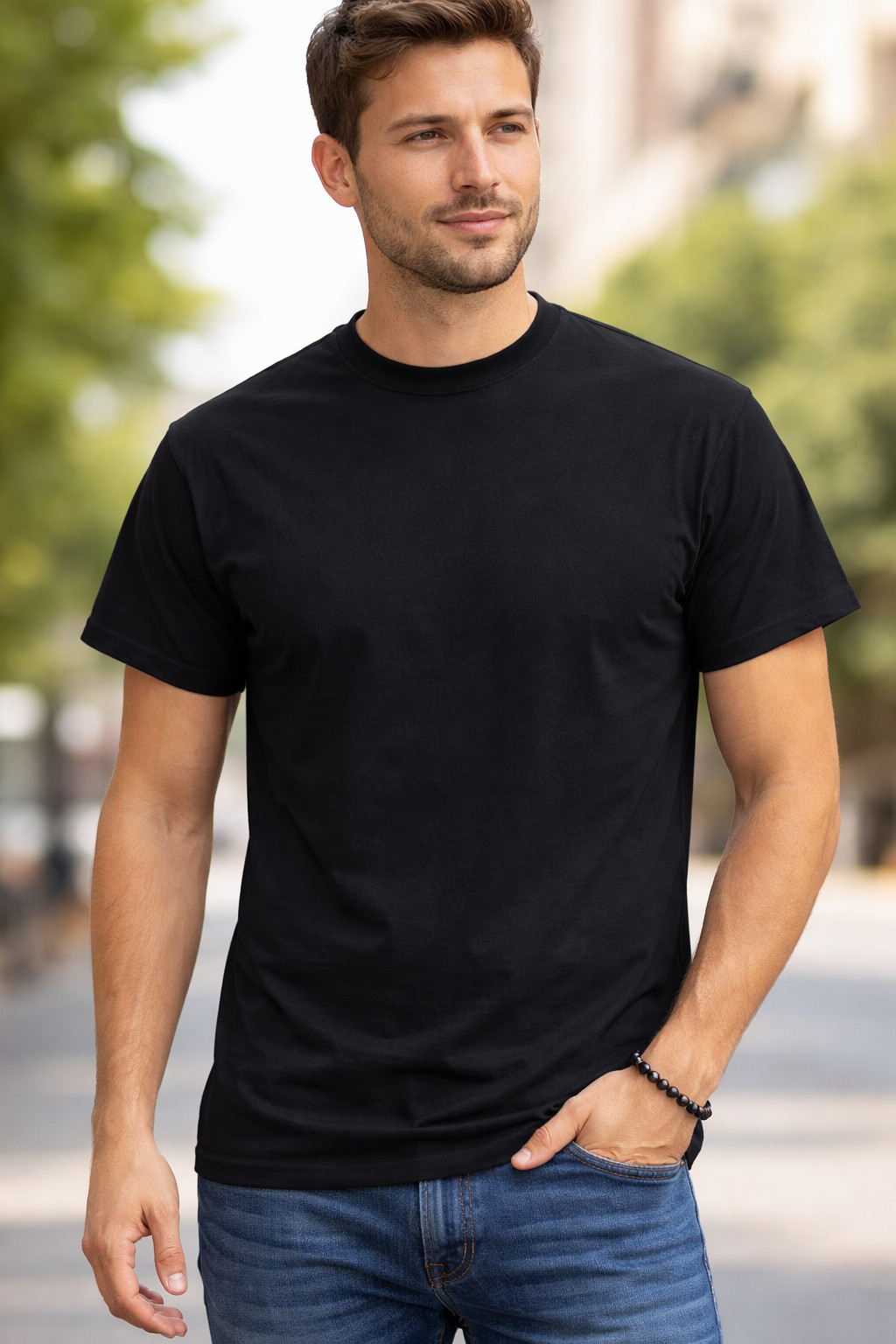 Pack of 3 Gildan G500 Mens Short Sleeve Heavy Cotton Size: Large Blank T-Shirts gallery