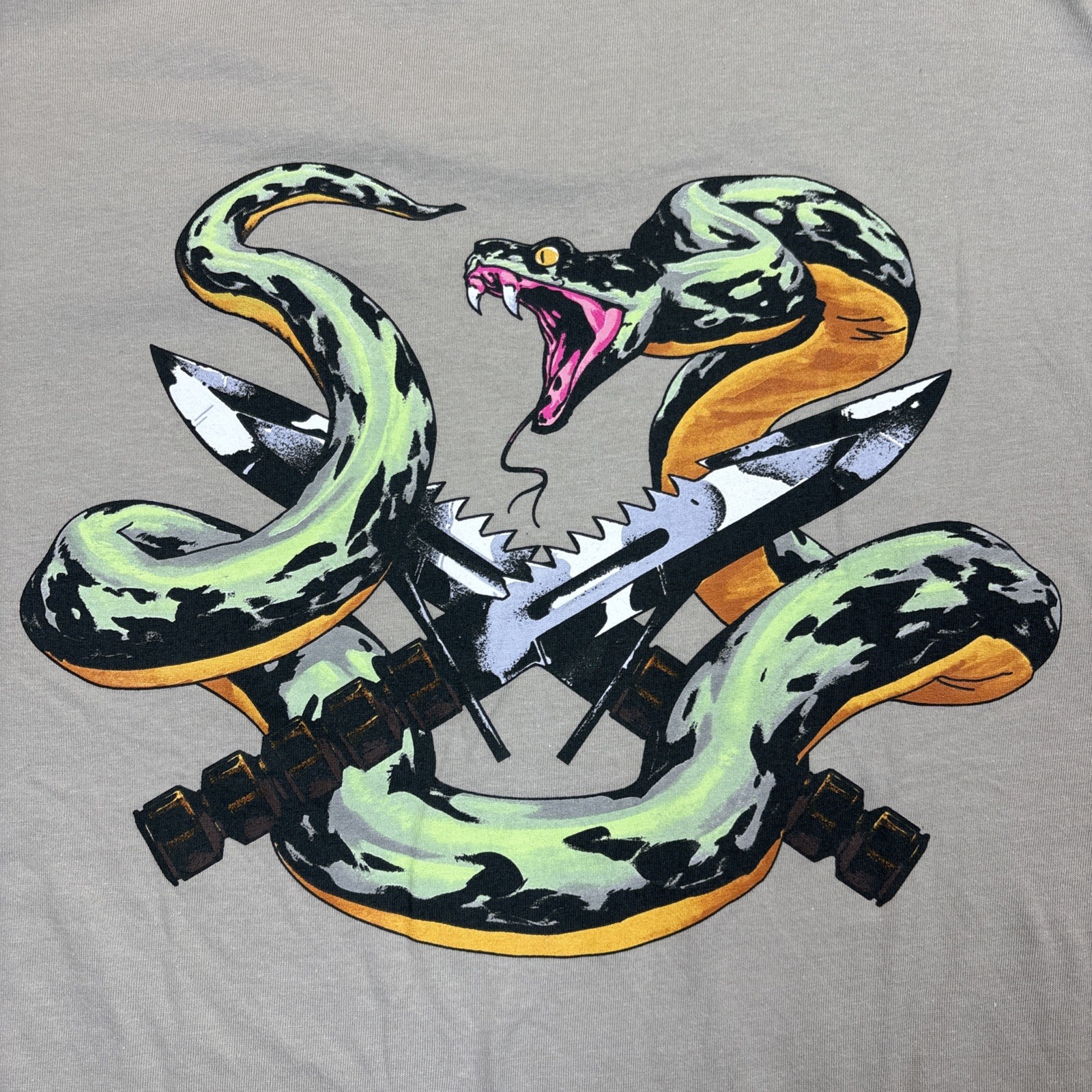 NWT Under Armour Size Large Men's Freedom Snake Knife Cotton Desert Sand T-Shirt gallery