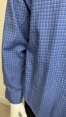 Tommy Hilfiger Men’s Large Blue Plaid Button Down Shirt 100% Cotton Long Sleeve