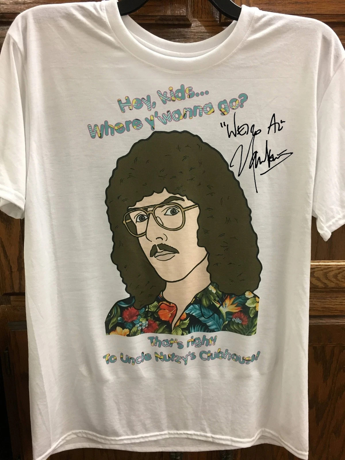 Vtg WEIRD AL YANKOVIC Signature Heavy Cotton Men Women White S-5XL Shirt gallery