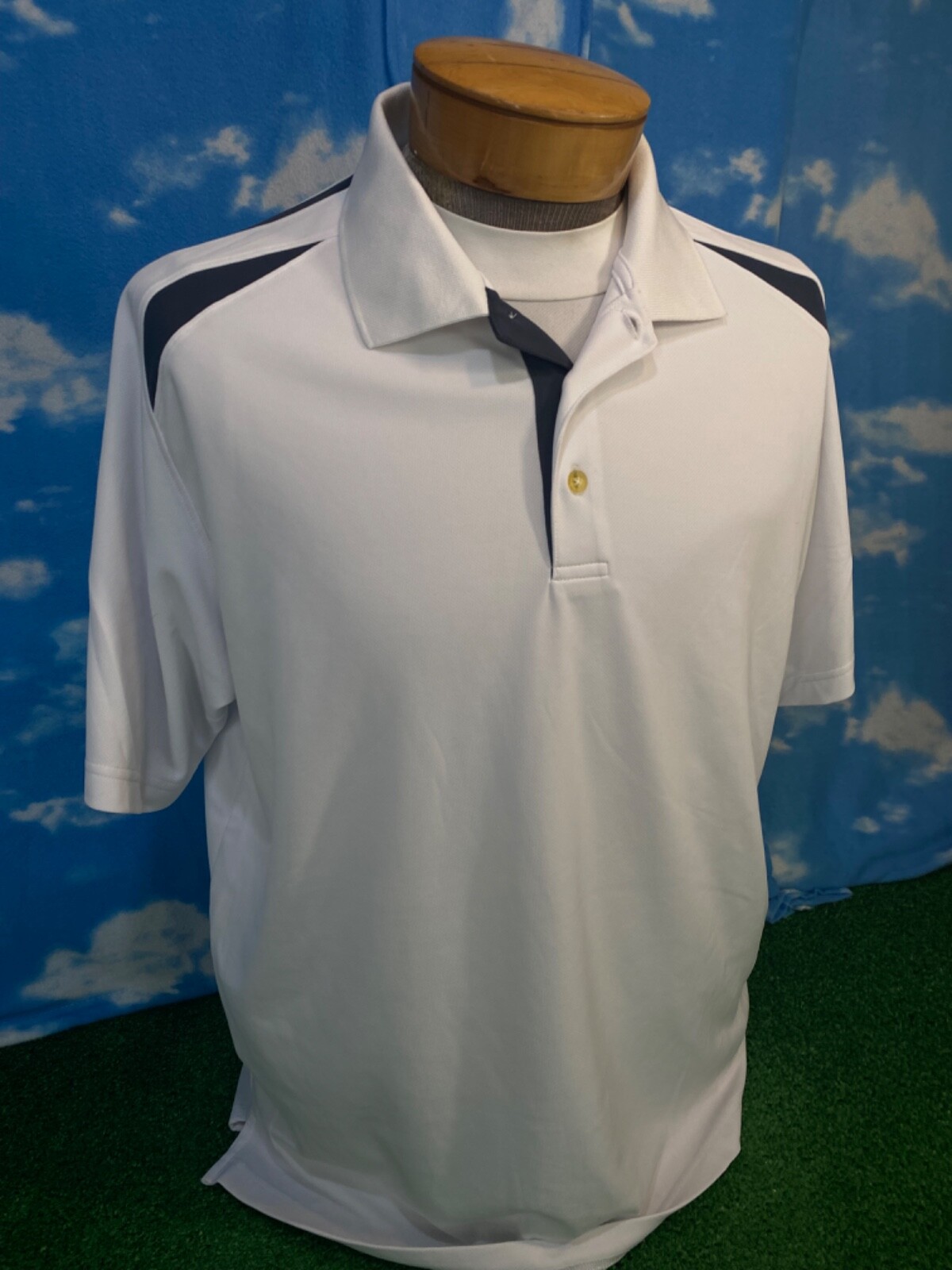 Slazenger Golf Polo Shirt Tennis Large white C39 gallery