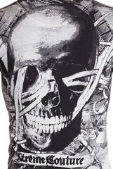 XTREME COUTURE by AFFLICTION Black CROSSED OUT Short Sleeve Slim Fit T-shirt NWT