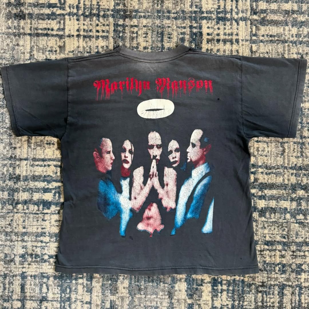 90s MARILYN MANSON MEXICAN BOOTLEG AOP Vintage T-Shirt Reprint gallery
