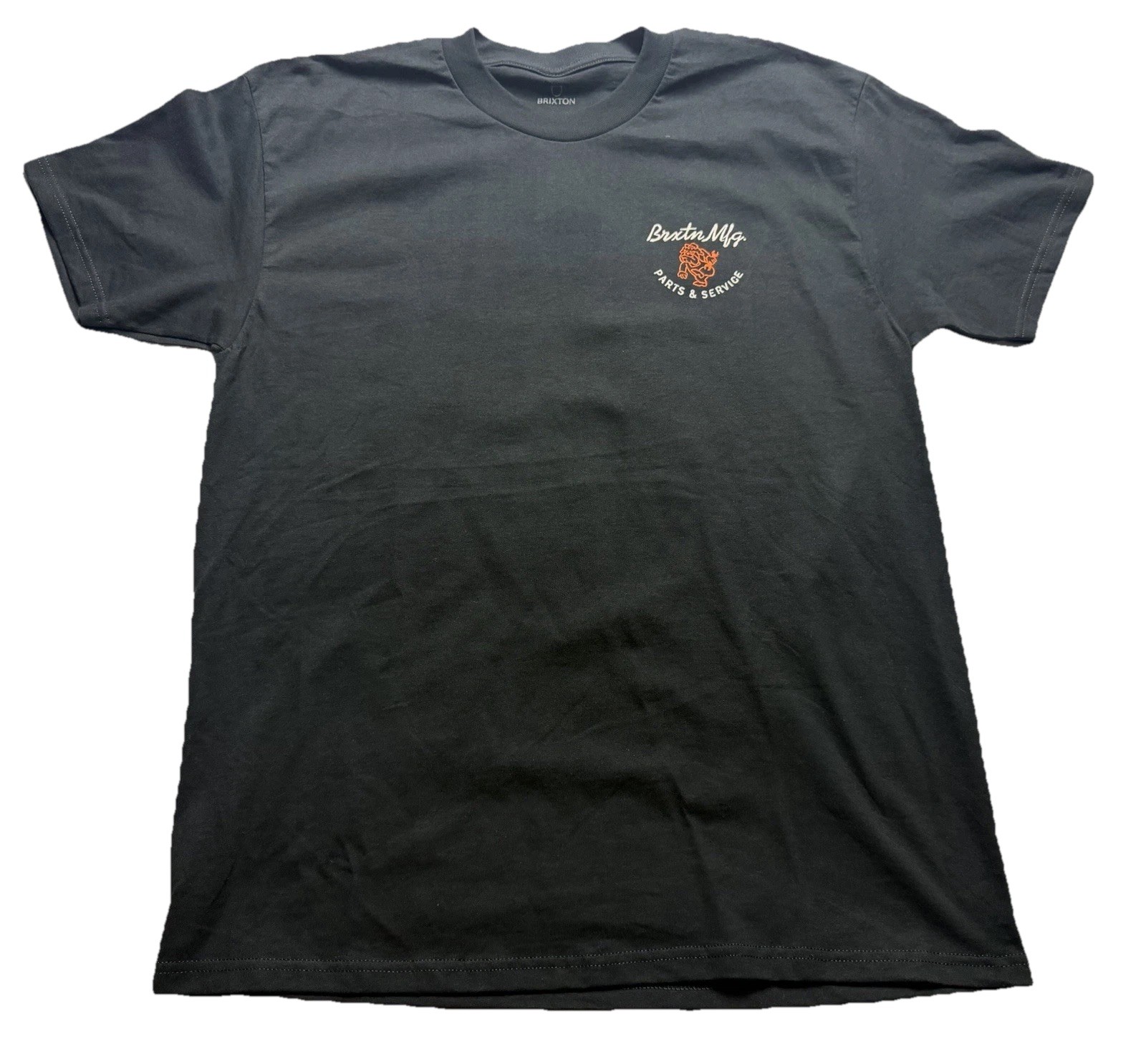 Brixton Mfg Parts and Service Standard Fit Mens SS T Shirt Sz L Bulldog B070 gallery