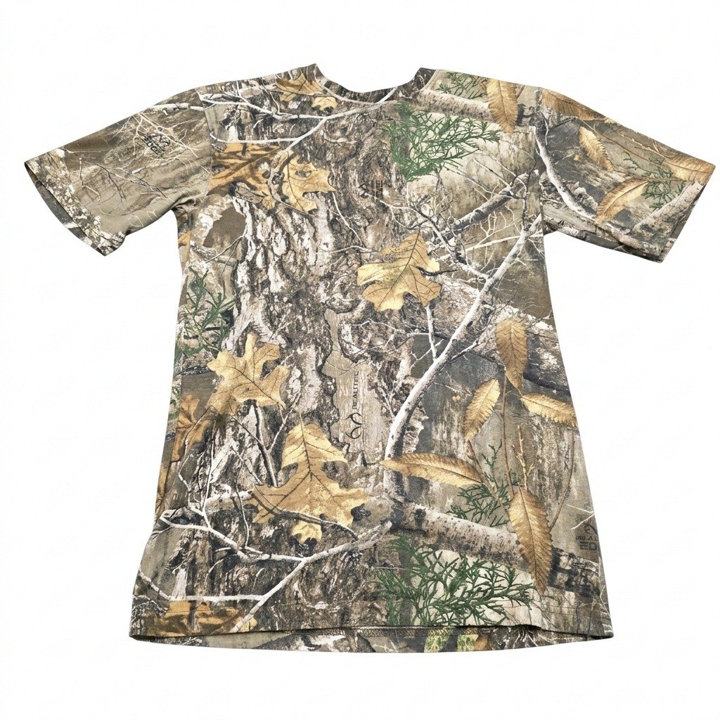 Realtree Men’s Small Magellan Outdoors Hunt Gear Edge Camo T-Shirt Hunting Te