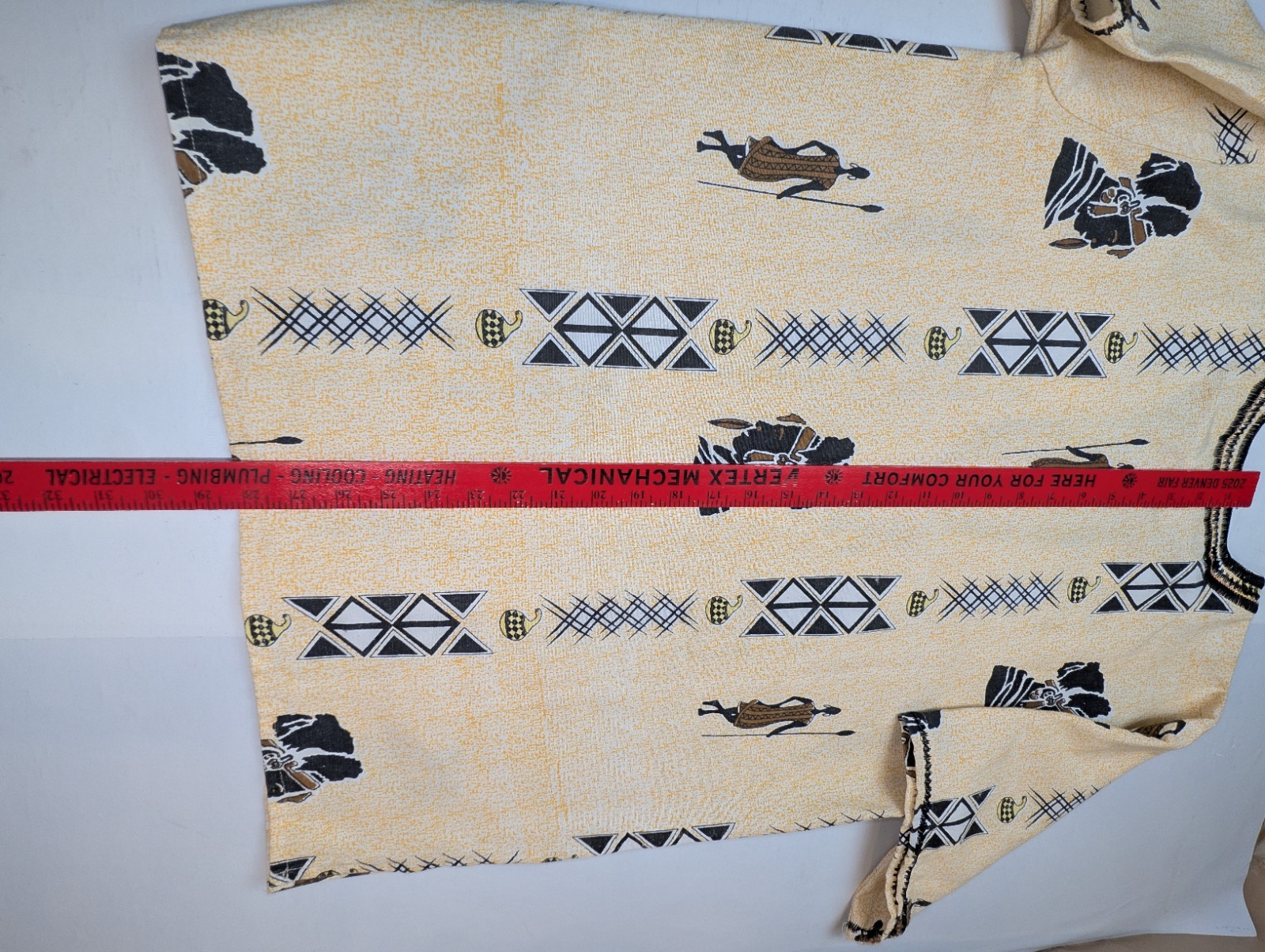 Shirt Pullover L Broadcloth SS Dashiki Aztec Aborigine Pockets gallery