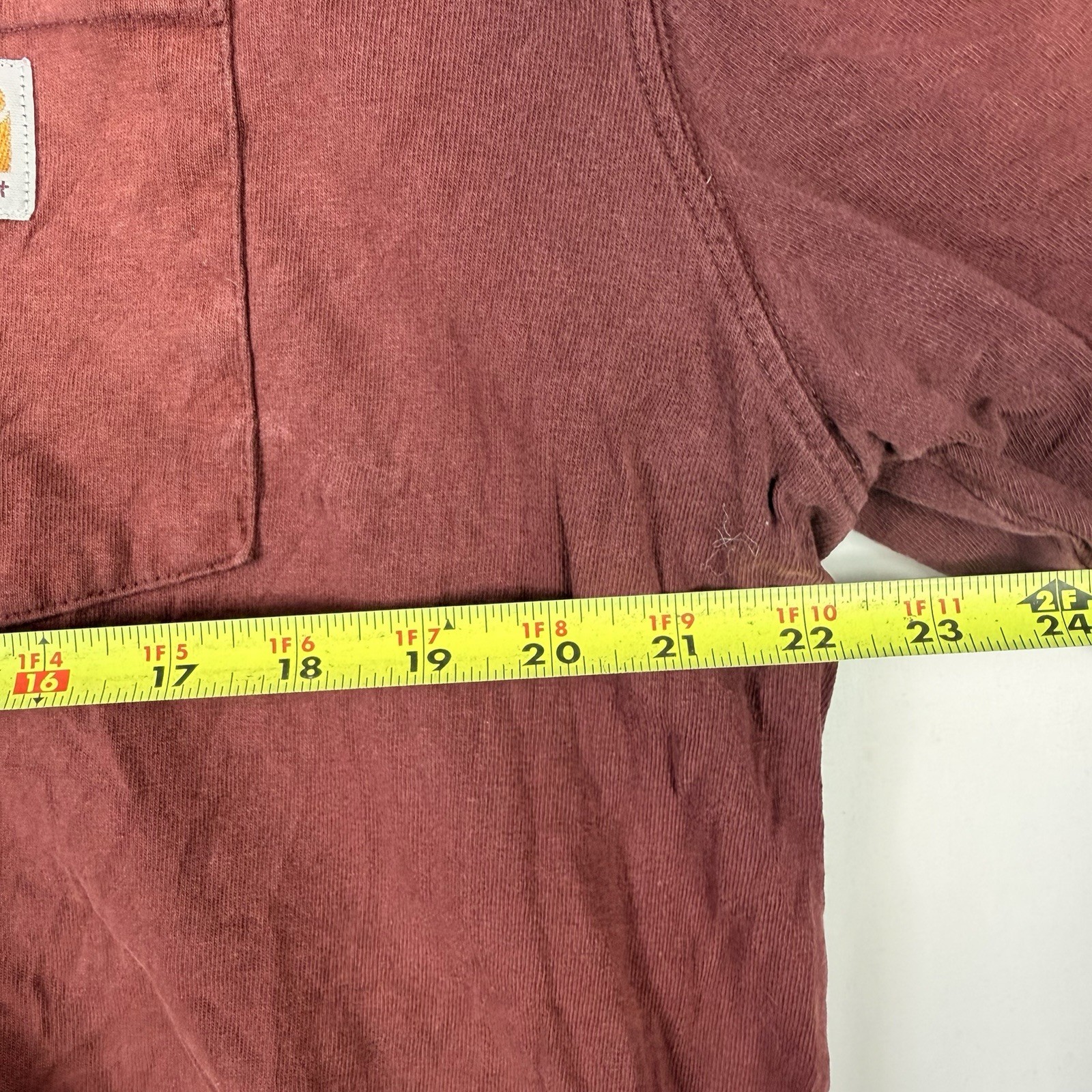 Carhartt T-Shirt Men's XL Original Fit Red Short Sleeve Pocket 100% Cotton gallery