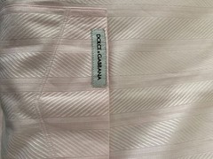 Dolce & Gabbana Vintage Pink Herringbone Chevron Dress Shirt Size 42 / 16.5″ L