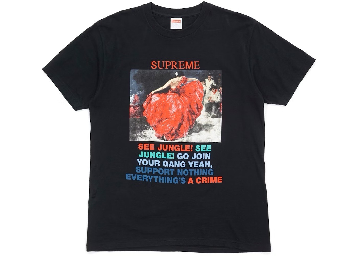 Supreme Dancer Tee Large See Jungle SS16 - Black gallery
