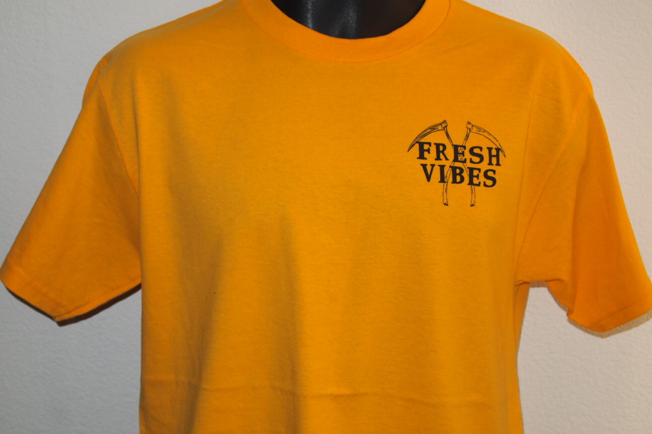 NWOT FRESH VIBES THE REAPER GOOD FRIENDS CLASSIC LOGO GRAPHIC TSHIRT SIZE MENS M gallery