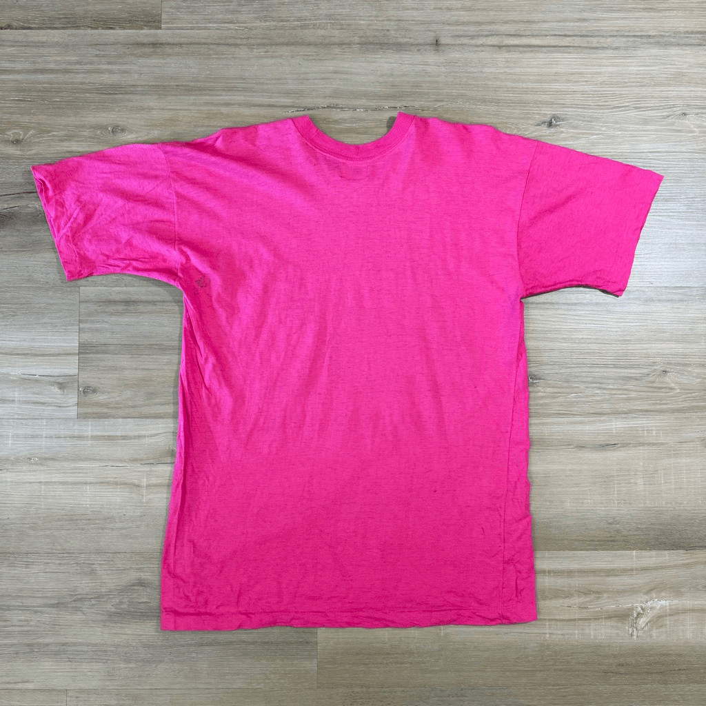 Vintage 80s I Climbed The Great Wall Of China Pink Shirt Size XL Single Stitch gallery
