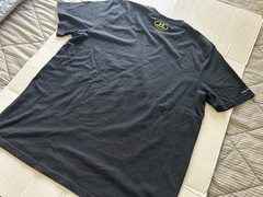 UNDER ARMOUR FISH HOOK LOGO HEAT GEAR CHARGED SZ L LOOSE BLK SHORT SLEEVE T-SHRT
