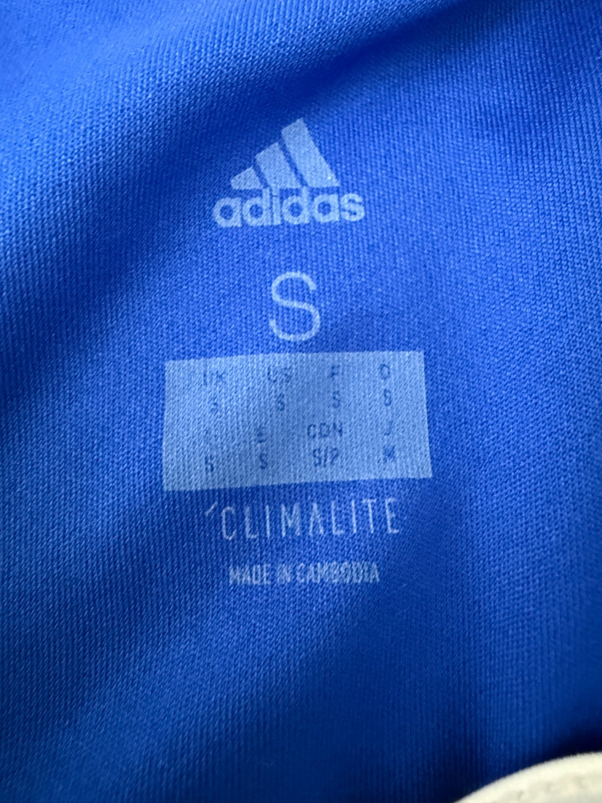 Adidas T-Shirt Blue short Sleeve Polyester Small S 34-36 in Mens gallery