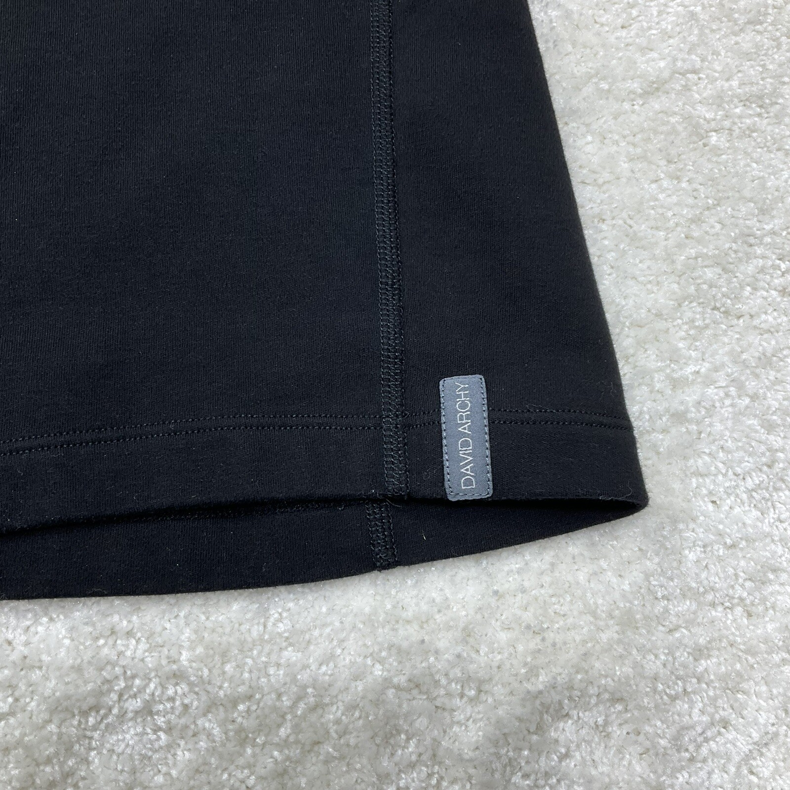 David Archy Mens Size XL Long Sleeve Crew Neck Black Baselayer Shirt gallery